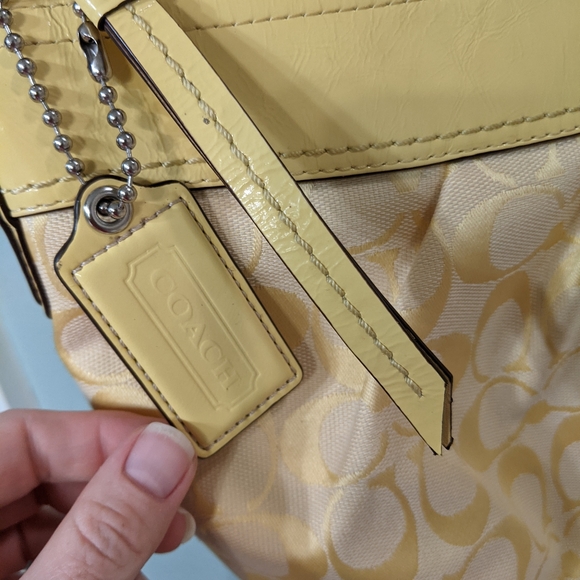 Yellow Coach Handbag - Picture 2 of 8